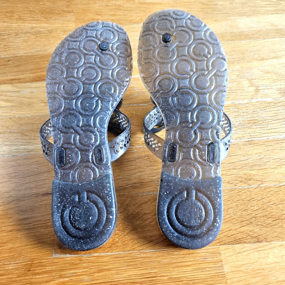 Coach Pasarella Butterfly Smoke Y2K Jelly Sandals Flip Flops Summer Beach Size 8 - Picture 4 of 12